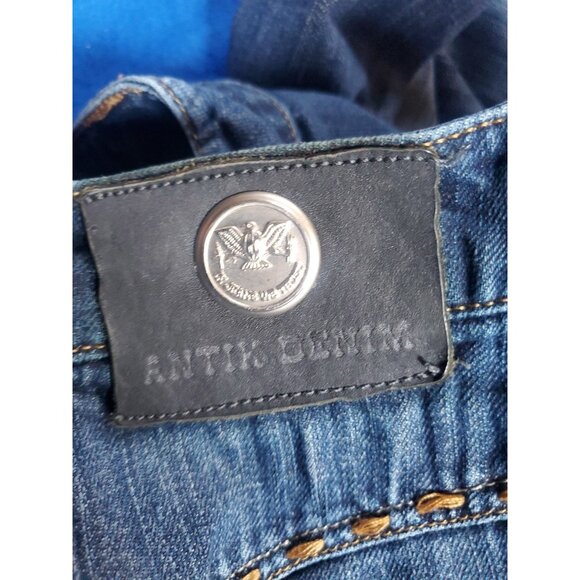 Vintage ANTIK DENIM Men's Jeans Button Fly Blue Jeans Metal studs  Size 42 - Picture 8 of 16